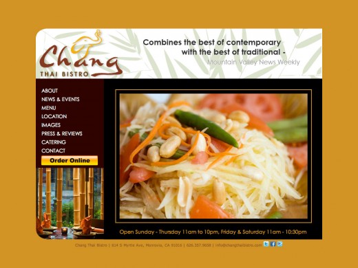 Chang Thai Bistro website Chang Thai Bistro website