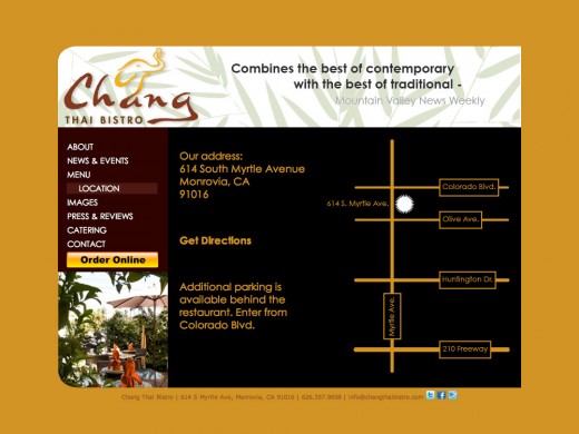 Chang Thai Bistro website Chang Thai Bistro website
