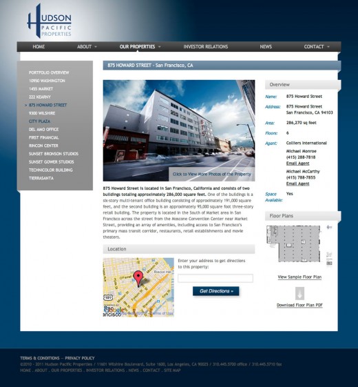 Hudson Pacific Properties Property Listing Hudson Pacific Properties Property Listing