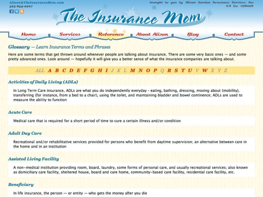 The Insurance Mom Glossary