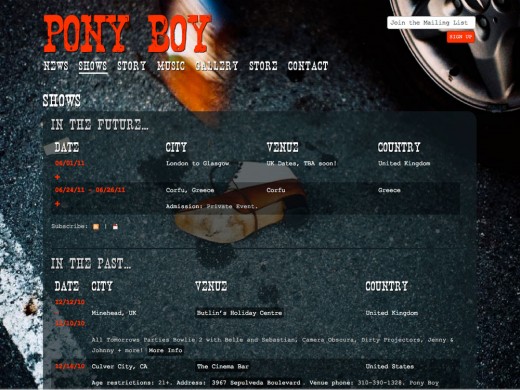 Pony Boy Shows Pony Boy Shows
