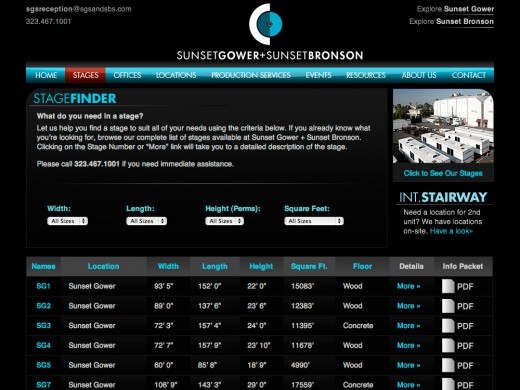 Sunset Gower + Sunset Bronson Stage Finder