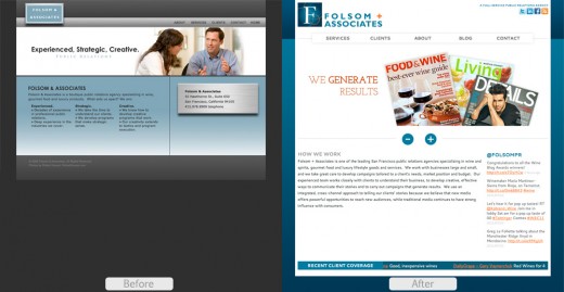 Folsom + Associates Landing Page Before and After Folsom + Associates Landing Page Before and After